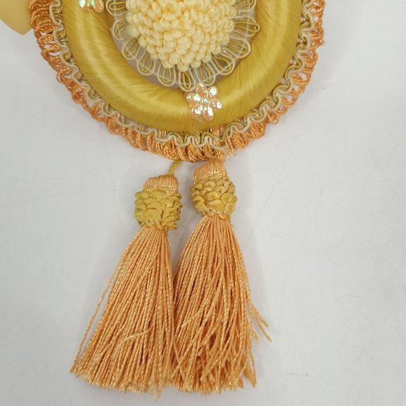 5 Vintage Curtain Drapery Tie Back Clips Tassel Medallion Hollywood Regency MCM - Picture 8 of 8